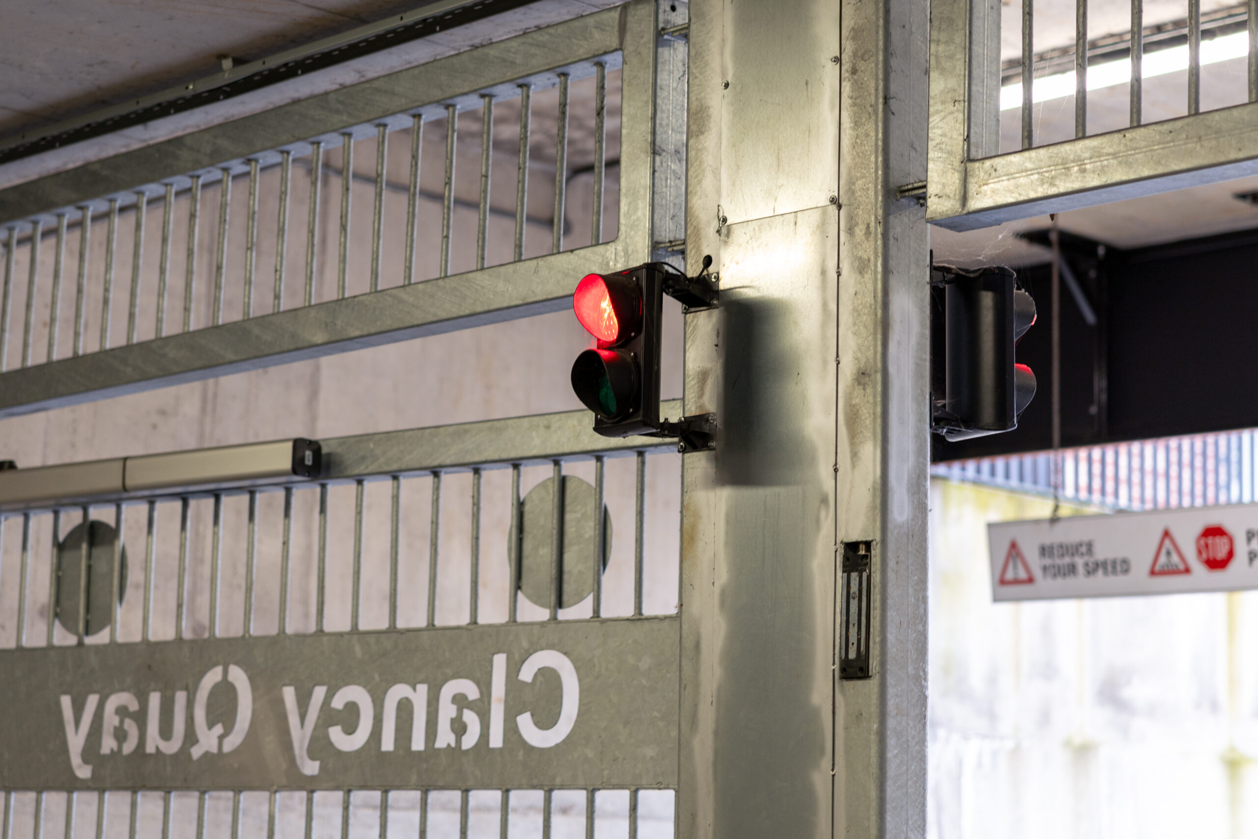 Automatic barrier system in operation